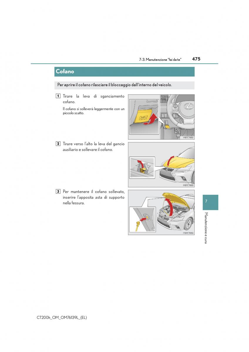 Lexus CT200h manuale del proprietario / page 475