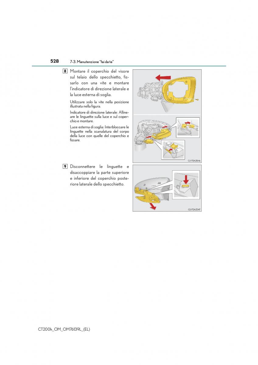 Lexus CT200h manuale del proprietario / page 528