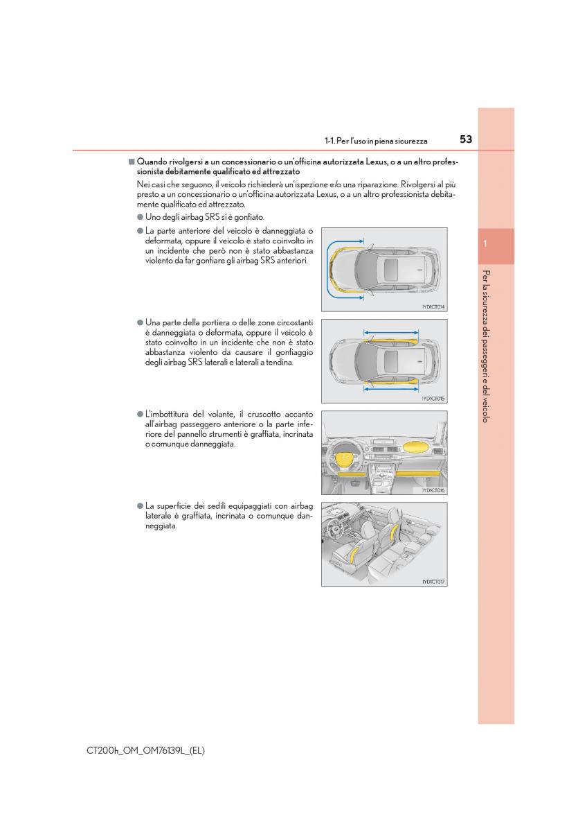 Lexus CT200h manuale del proprietario / page 53