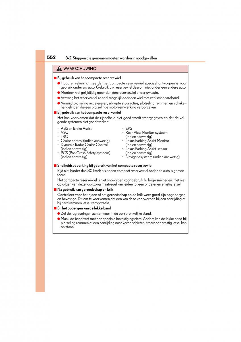 Lexus CT200h handleiding / page 552