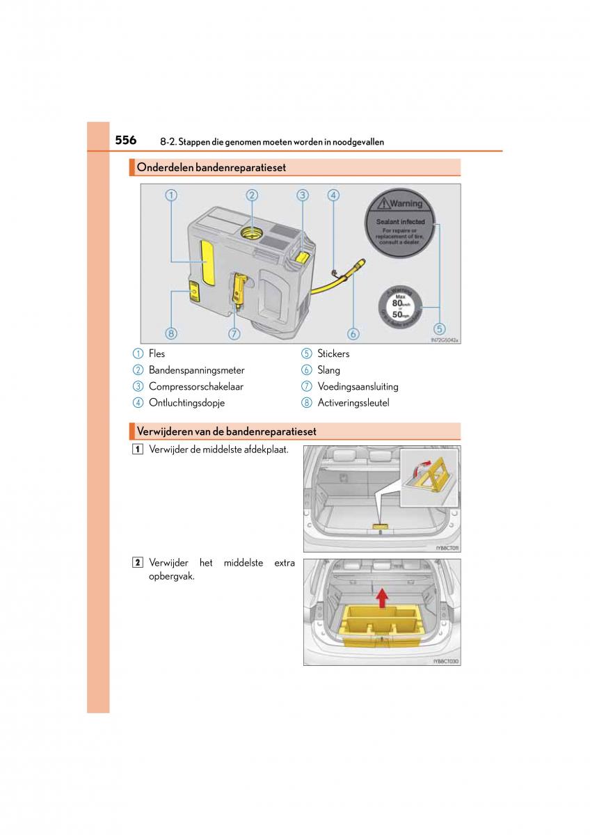 Lexus CT200h handleiding / page 556