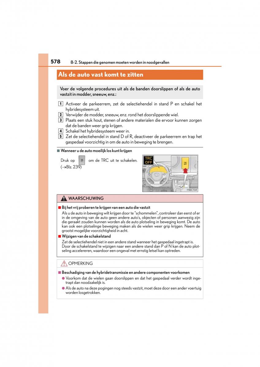 Lexus CT200h handleiding / page 578