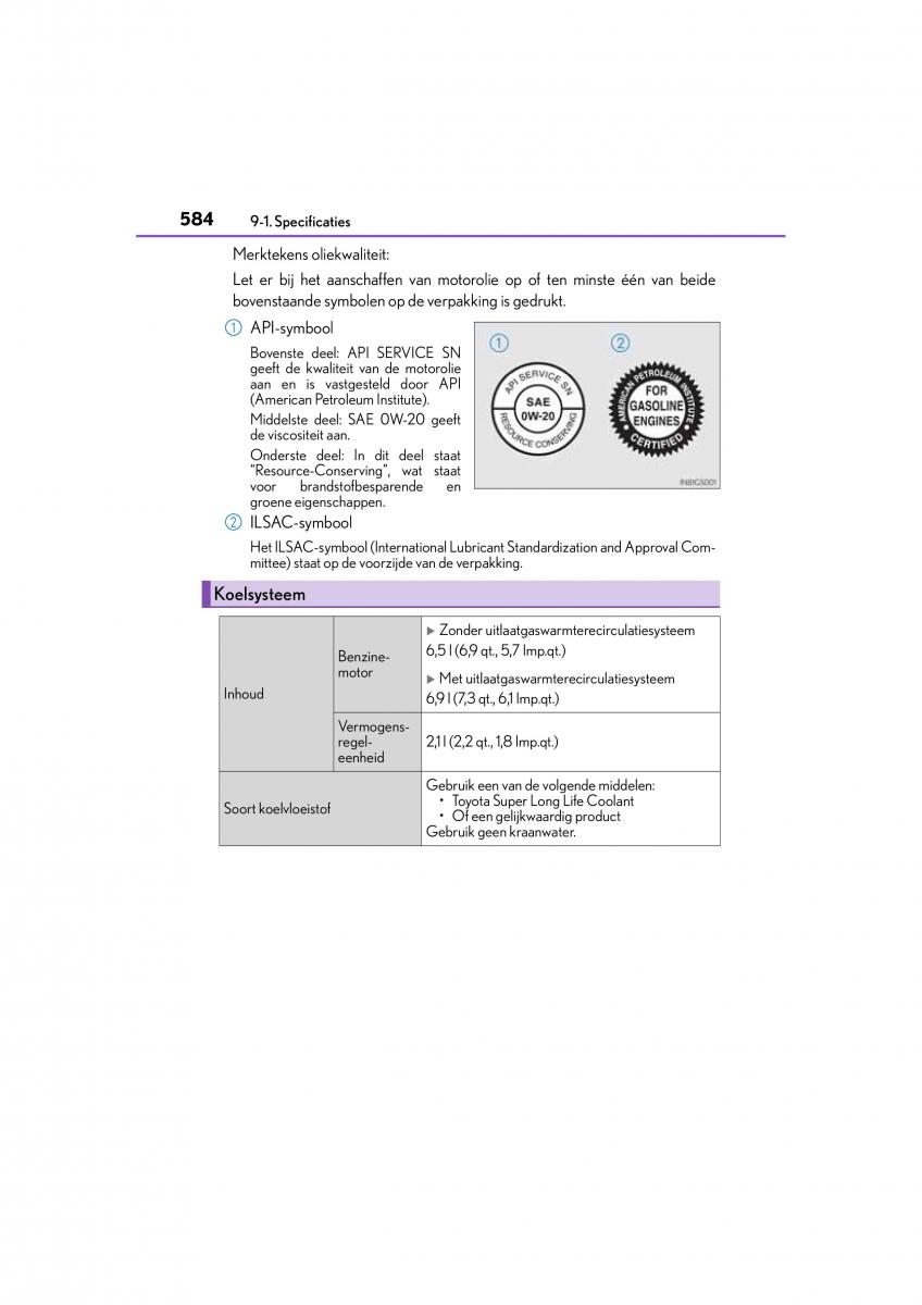 Lexus CT200h handleiding / page 584