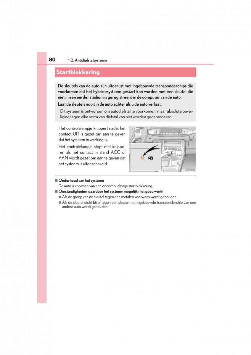 Lexus CT200h handleiding / page 80