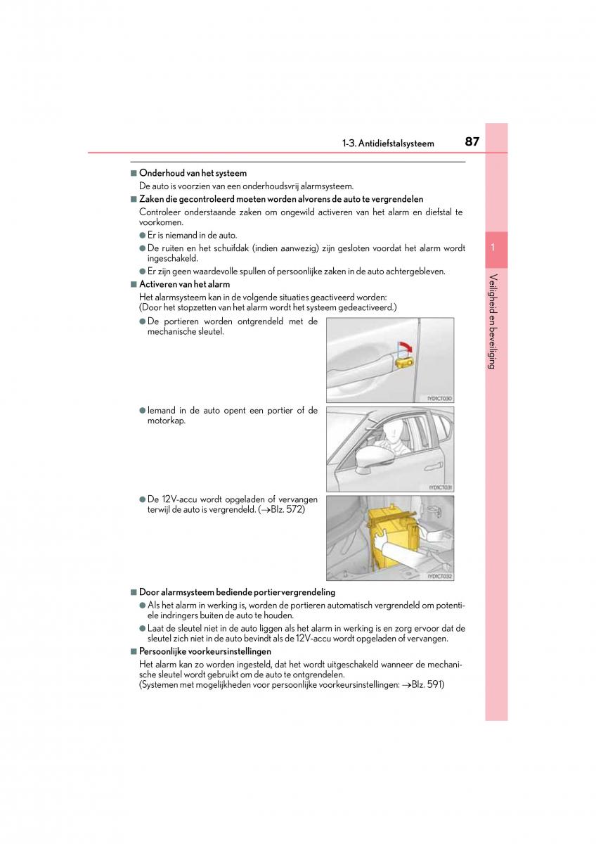 Lexus CT200h handleiding / page 87