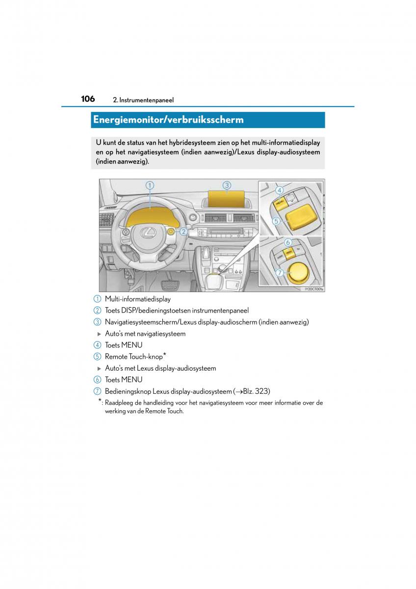 Lexus CT200h handleiding / page 106