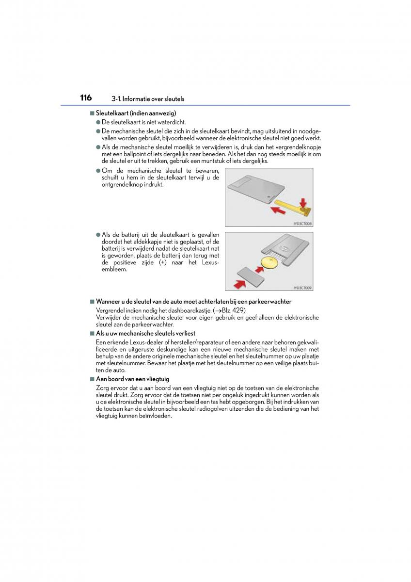 Lexus CT200h handleiding / page 116