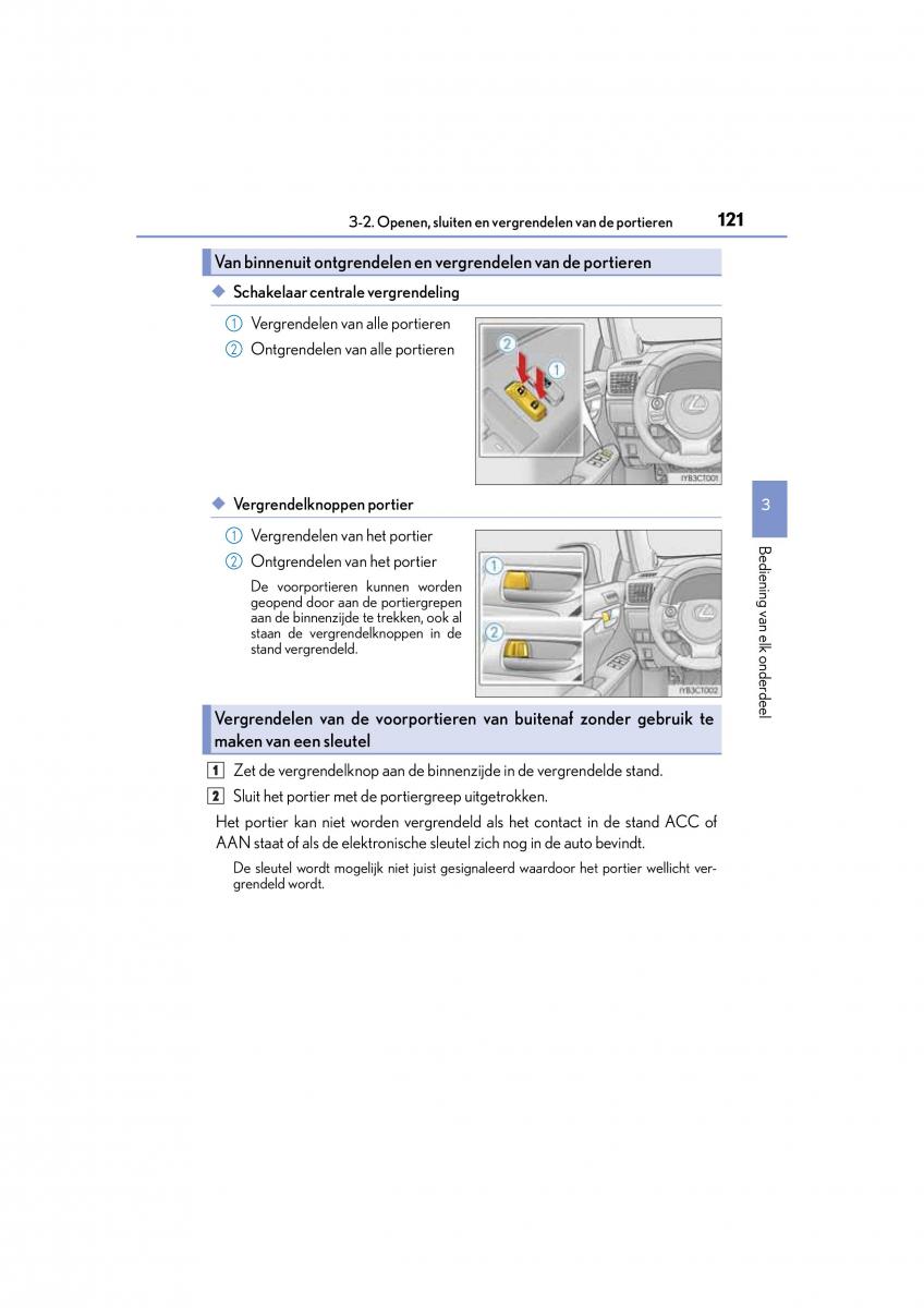 Lexus CT200h handleiding / page 121