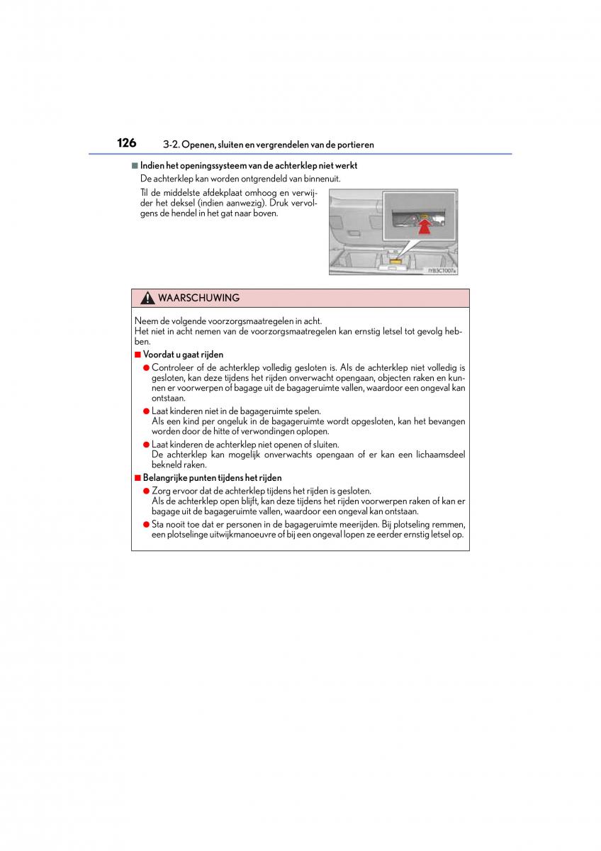 Lexus CT200h handleiding / page 126