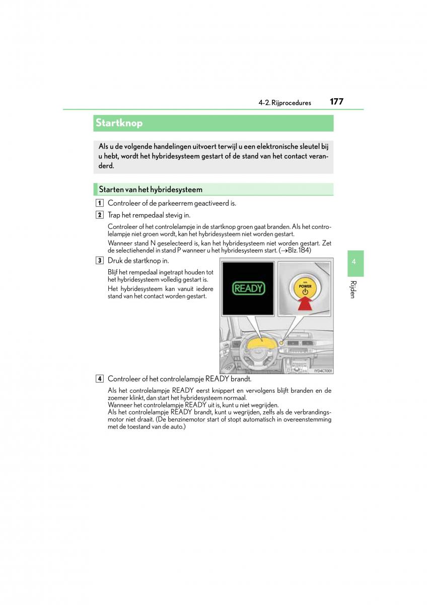 Lexus CT200h handleiding / page 177
