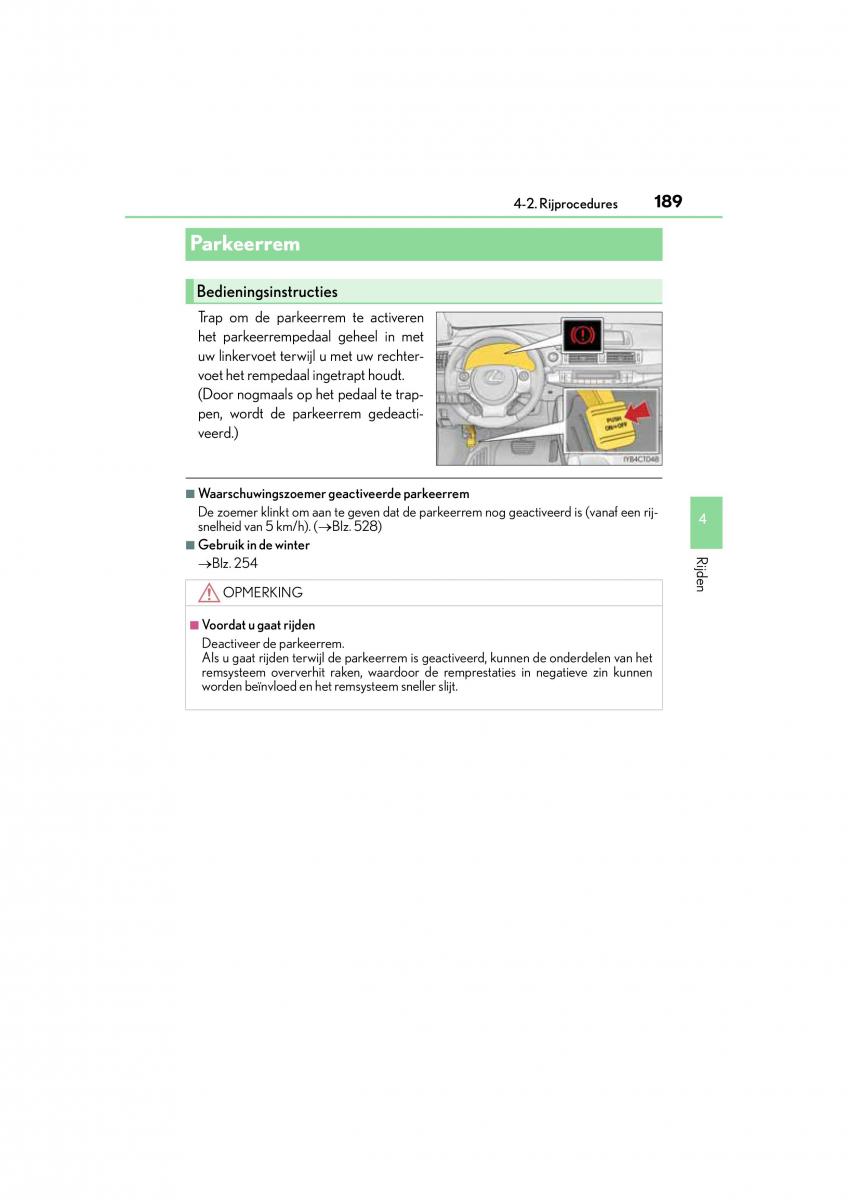 Lexus CT200h handleiding / page 189