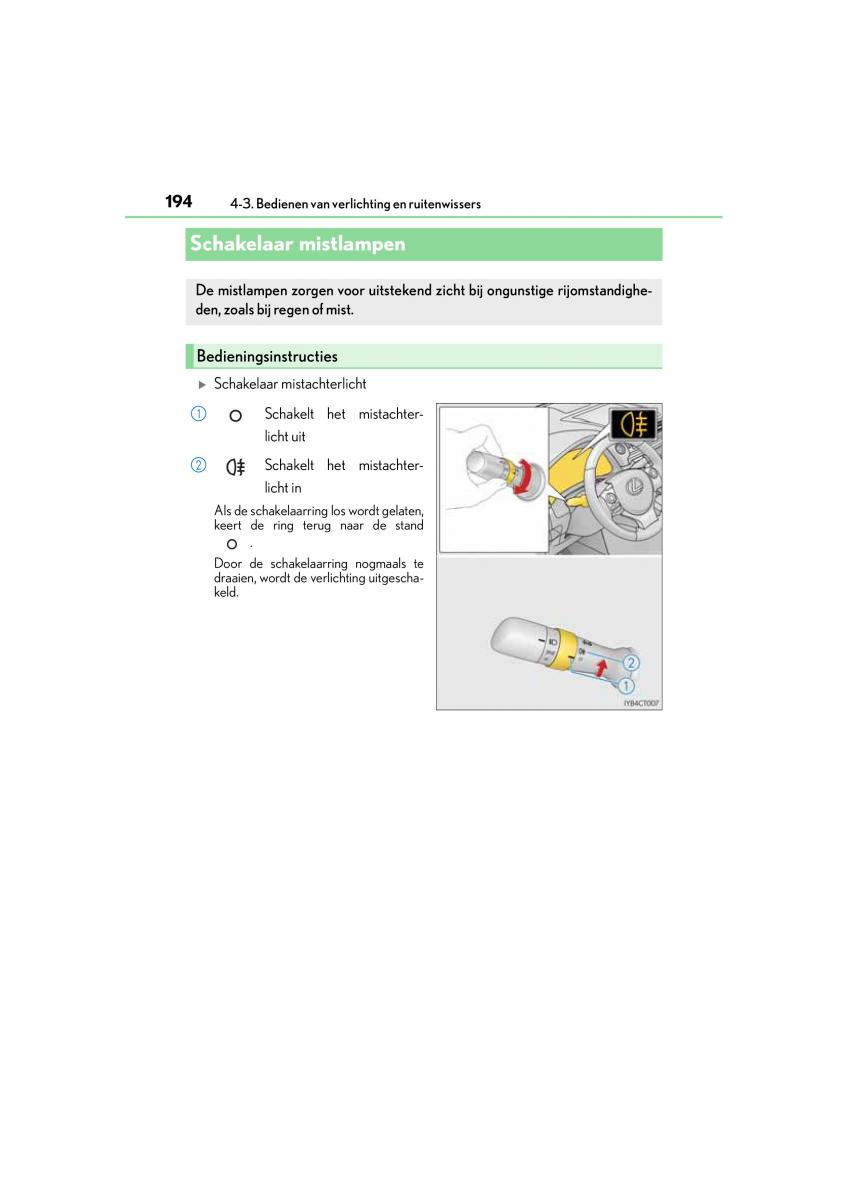 Lexus CT200h handleiding / page 194