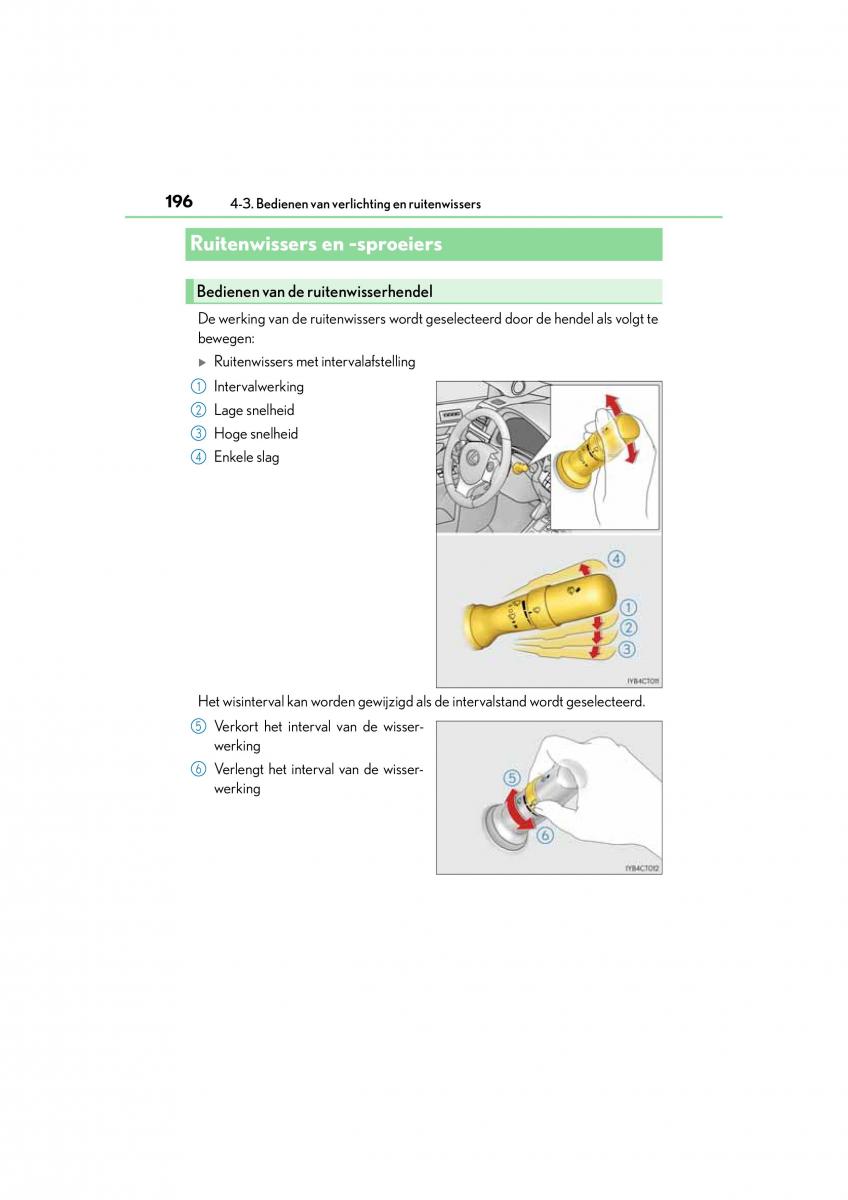 Lexus CT200h handleiding / page 196