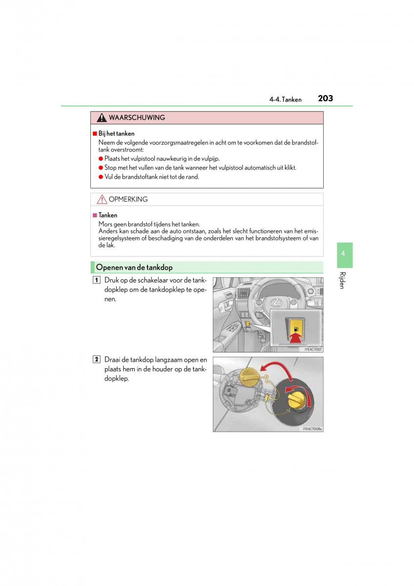 Lexus CT200h handleiding / page 203