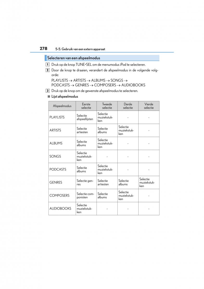 Lexus CT200h handleiding / page 278