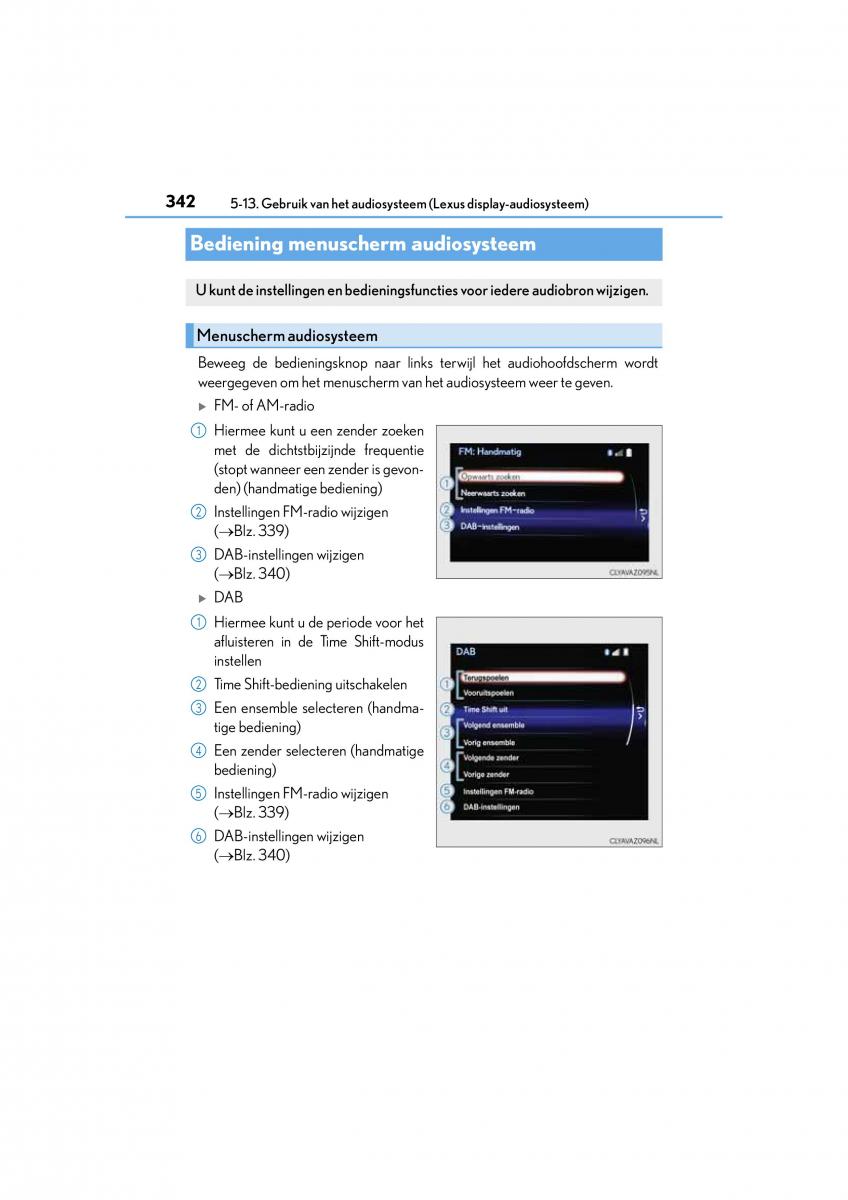 Lexus CT200h handleiding / page 342