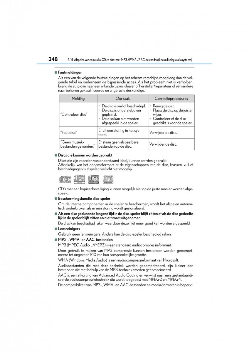 Lexus CT200h handleiding / page 348
