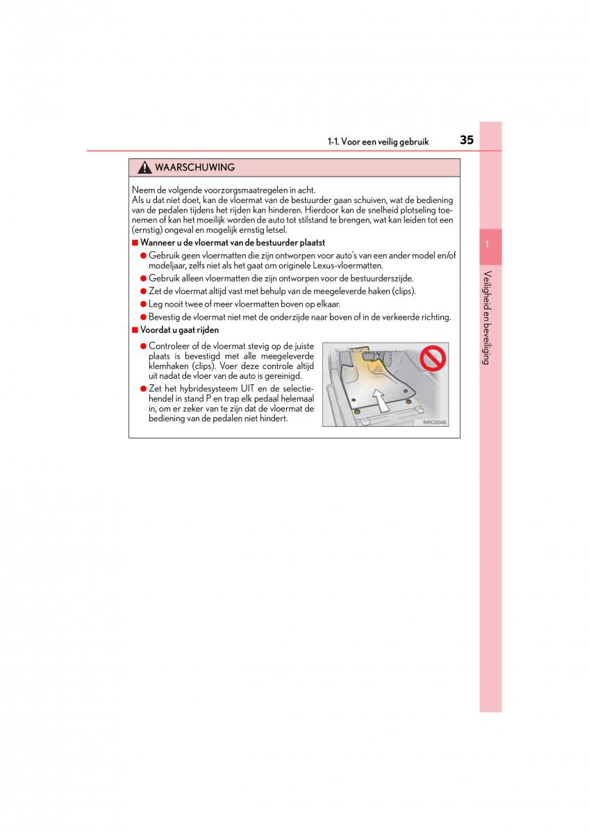 Lexus CT200h handleiding / page 35