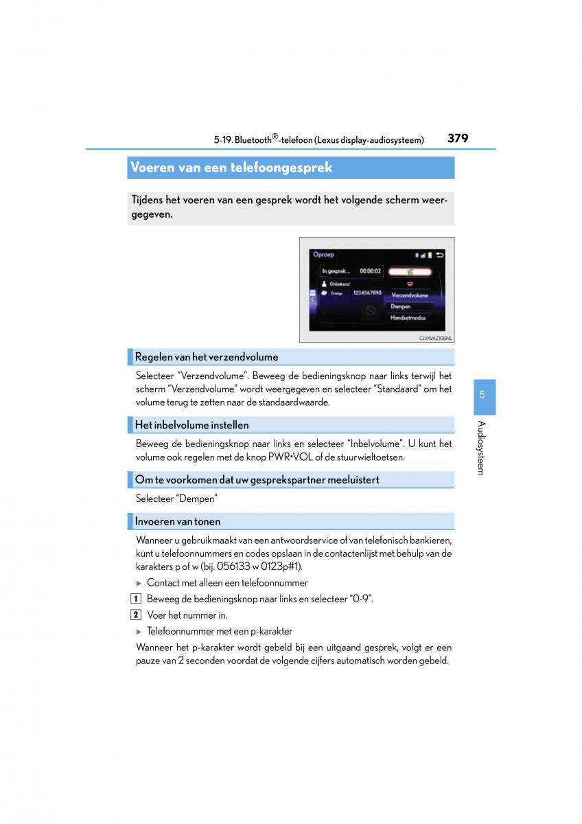 Lexus CT200h handleiding / page 379