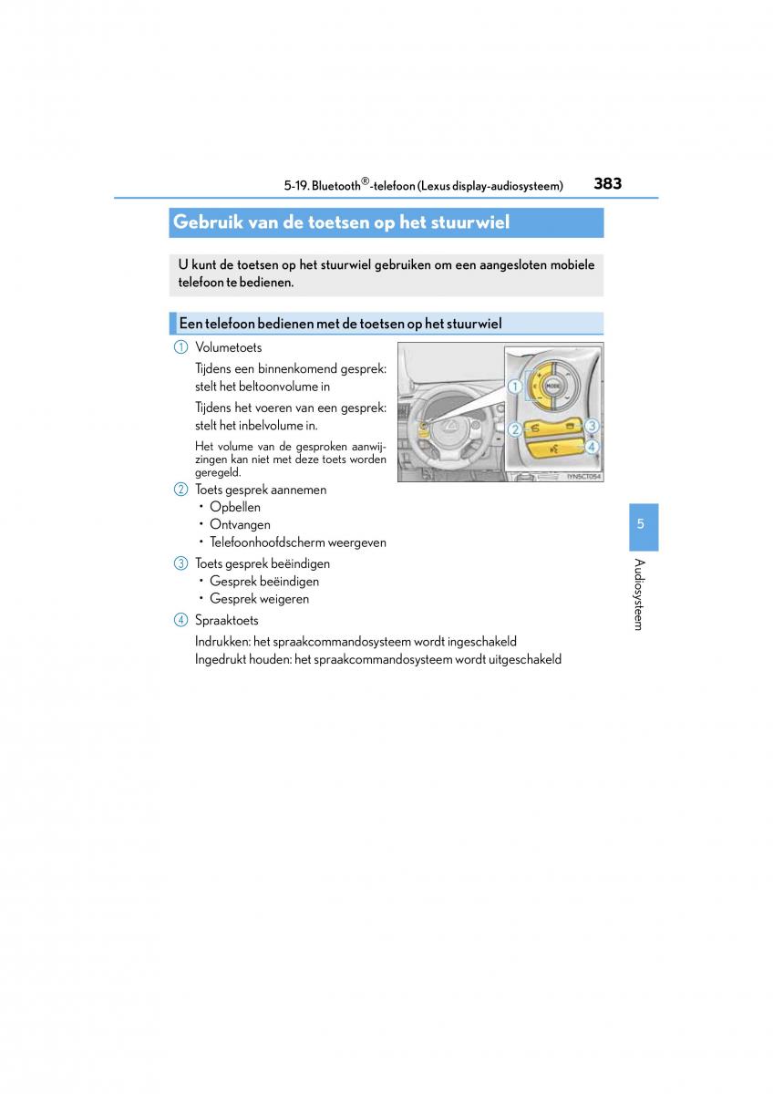 Lexus CT200h handleiding / page 383