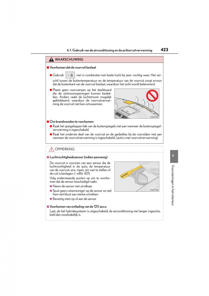 Lexus CT200h handleiding / page 423