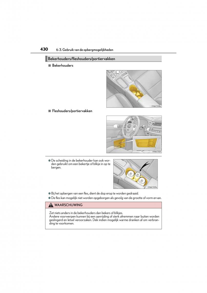 Lexus CT200h handleiding / page 430