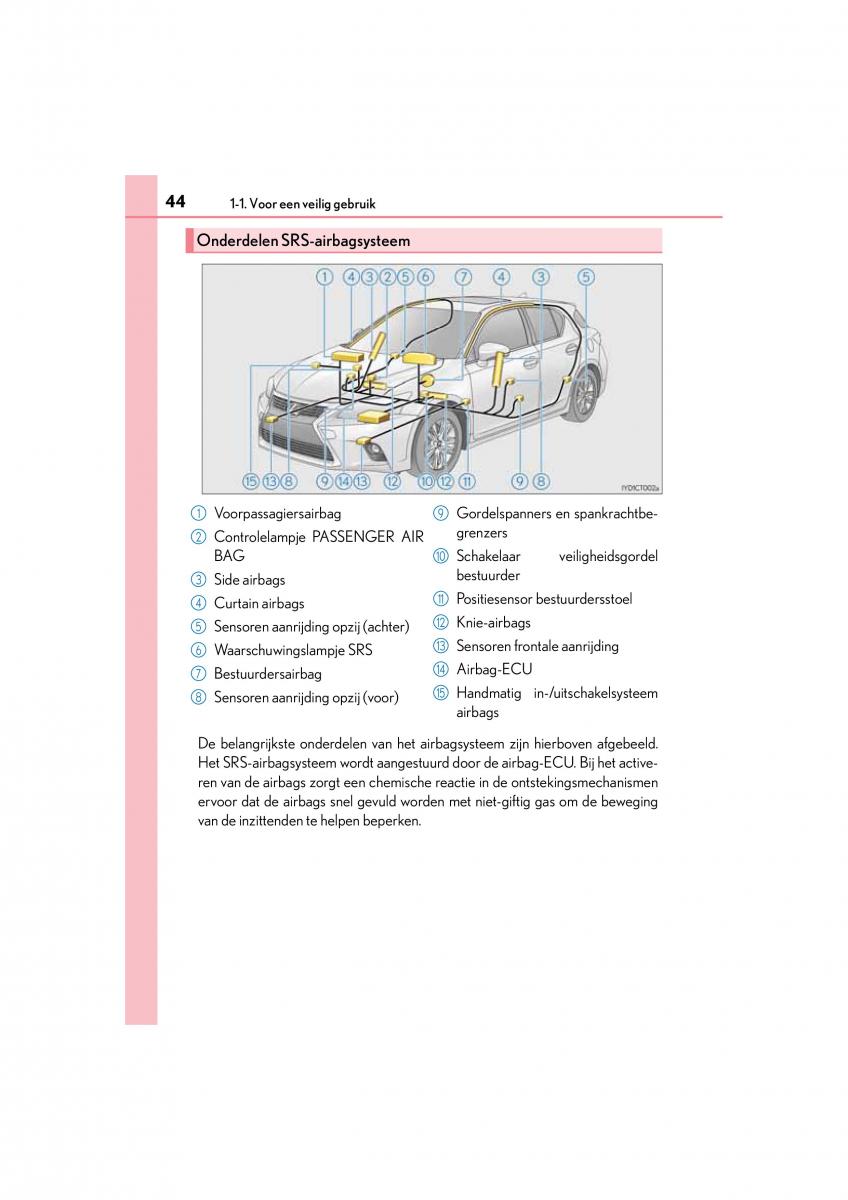 Lexus CT200h handleiding / page 44