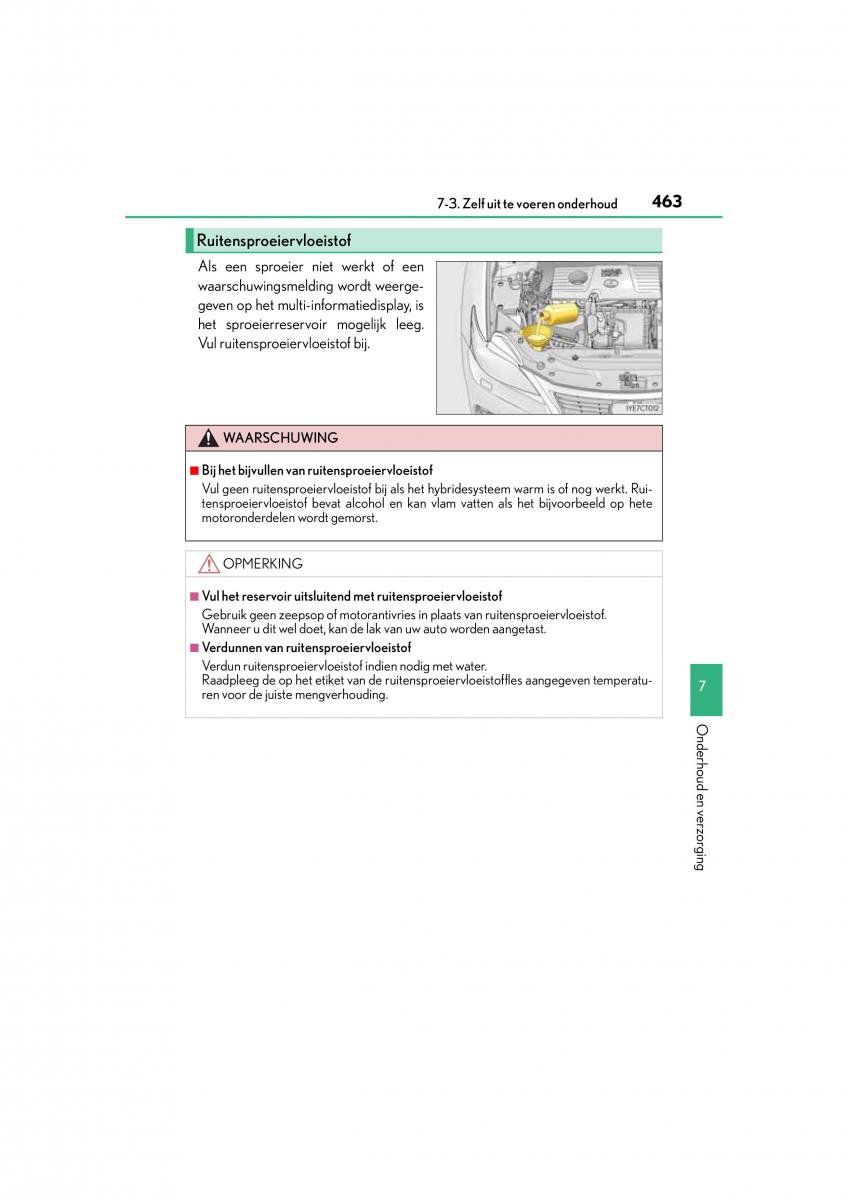 Lexus CT200h handleiding / page 463