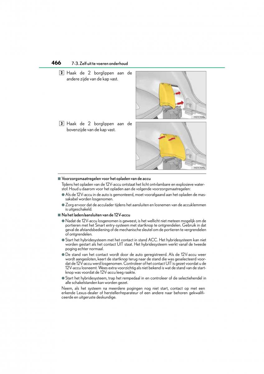 Lexus CT200h handleiding / page 466