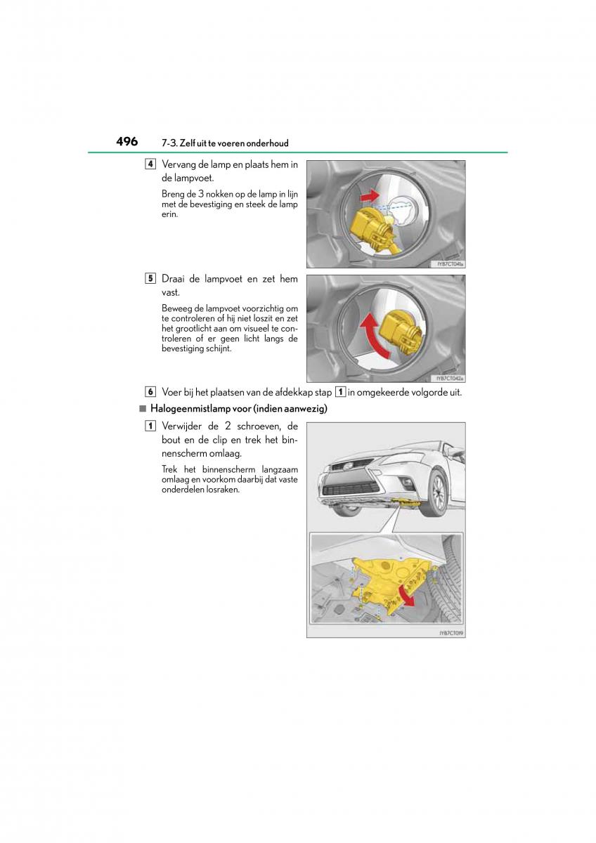 Lexus CT200h handleiding / page 496