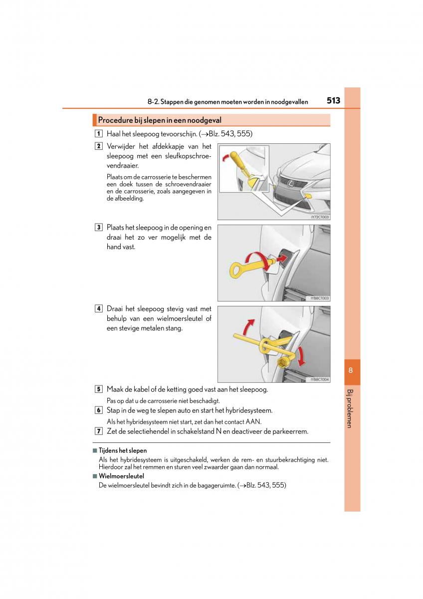 Lexus CT200h handleiding / page 513
