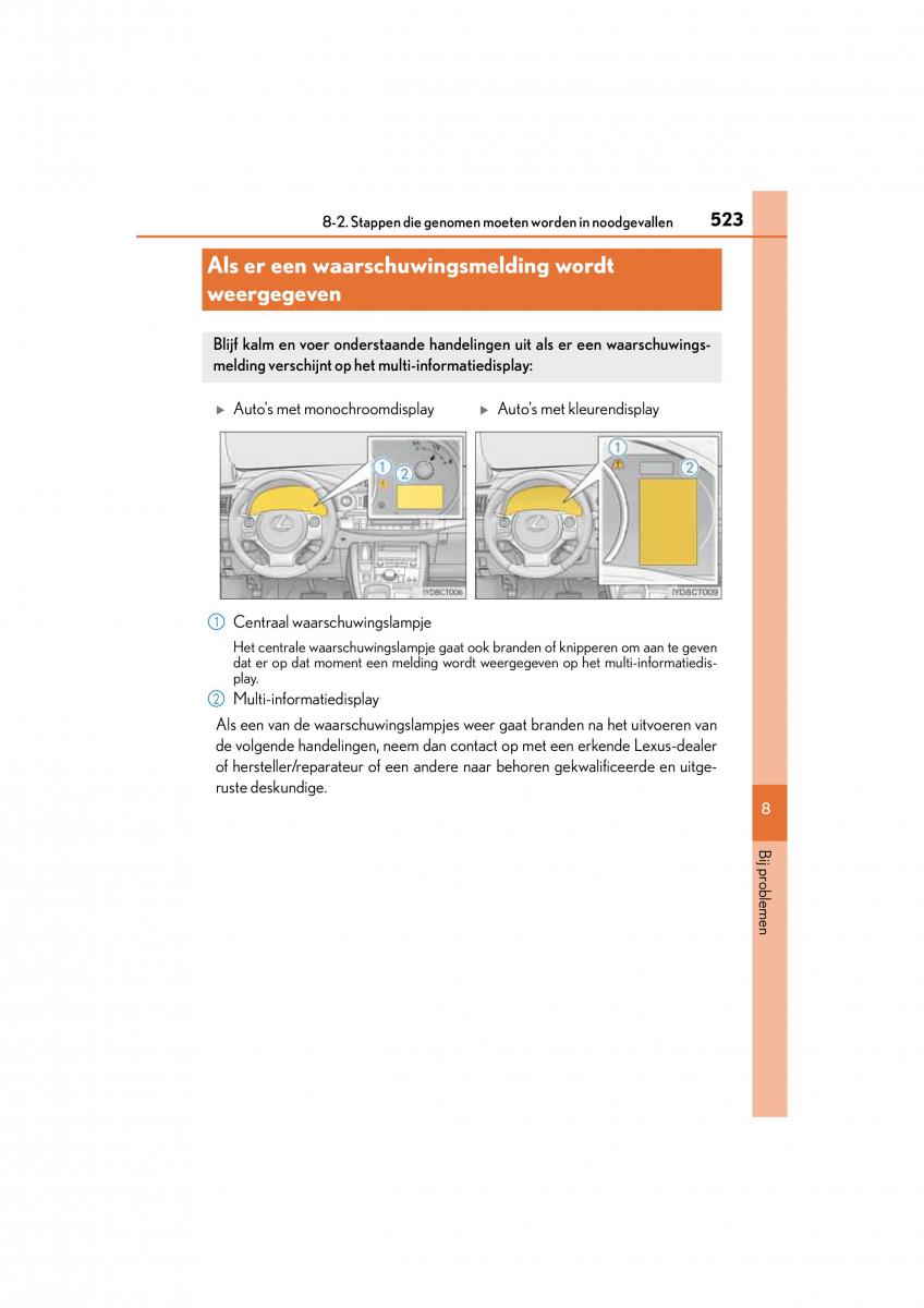 Lexus CT200h handleiding / page 523