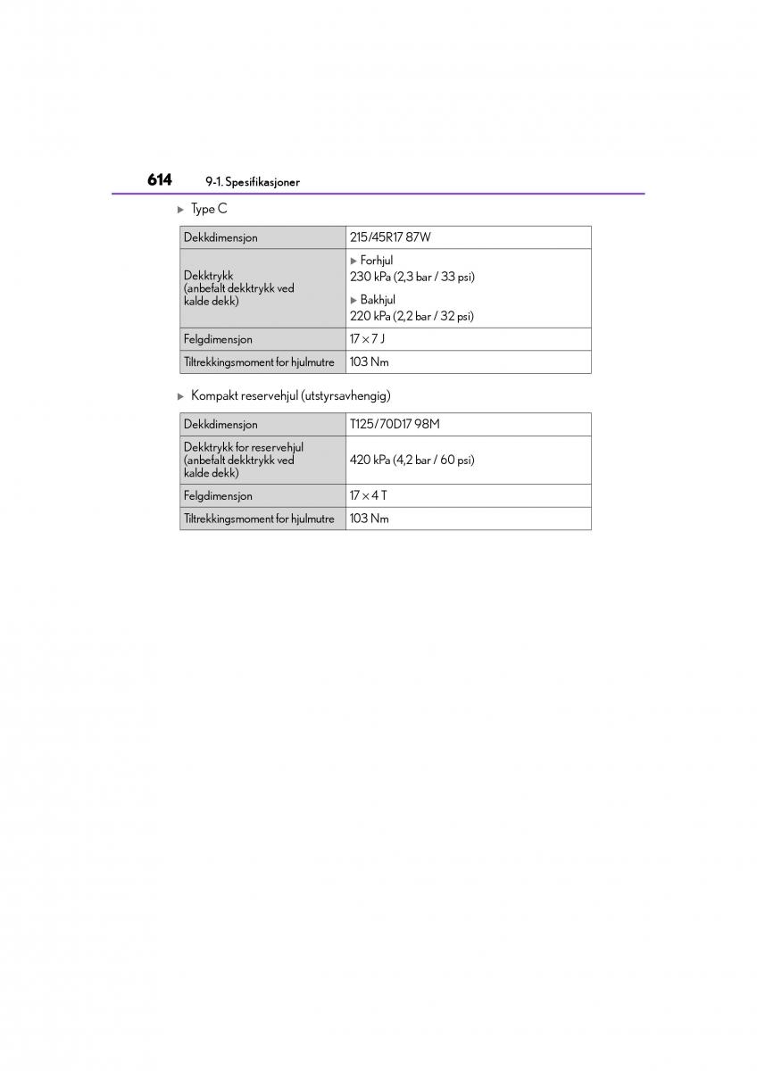 Lexus CT200h bruksanvisningen / page 616