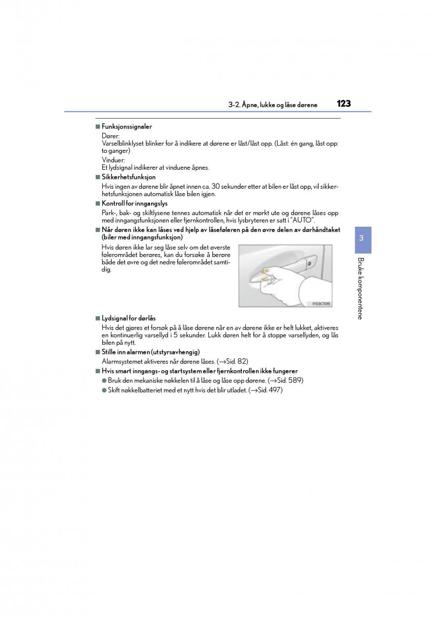 Lexus CT200h bruksanvisningen / page 125