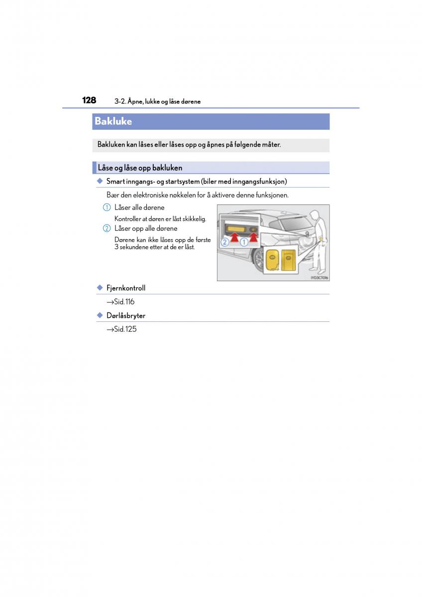 Lexus CT200h bruksanvisningen / page 130