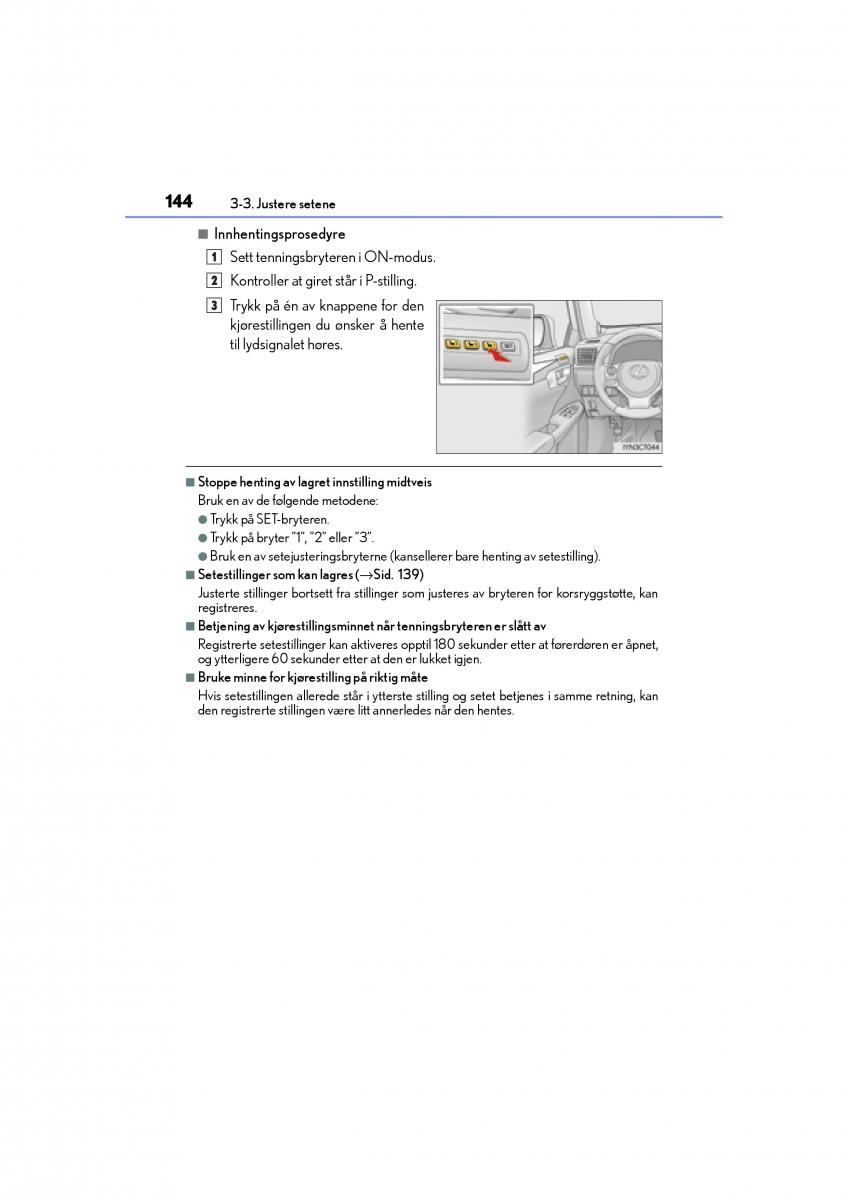 Lexus CT200h bruksanvisningen / page 146