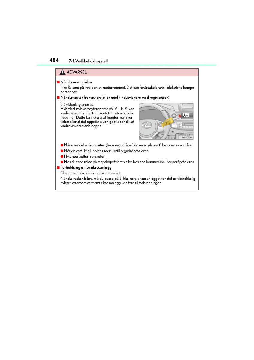 Lexus CT200h bruksanvisningen / page 456