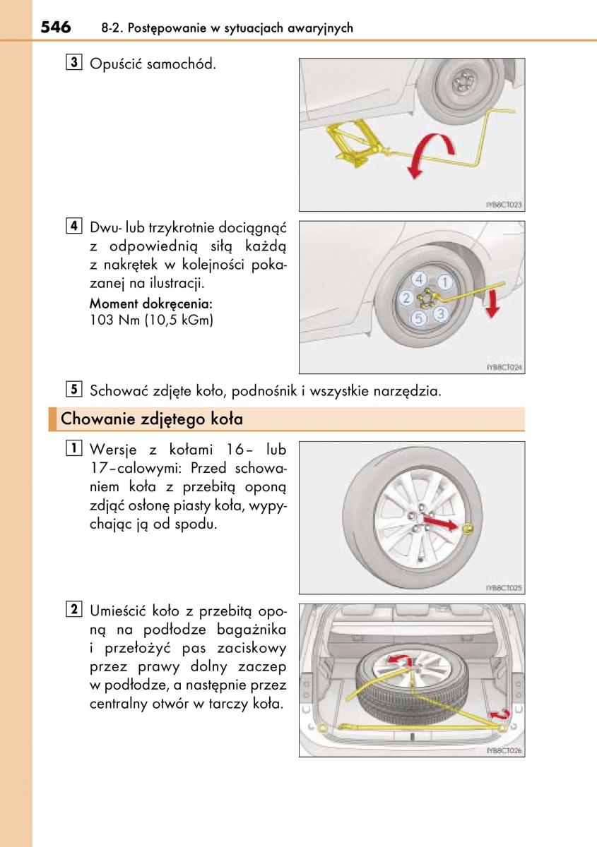 Lexus CT200h instrukcja obslugi / page 546