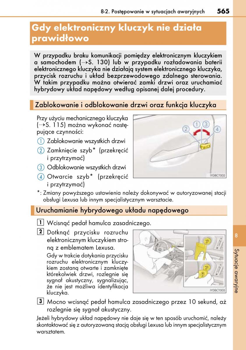 Lexus CT200h instrukcja obslugi / page 565