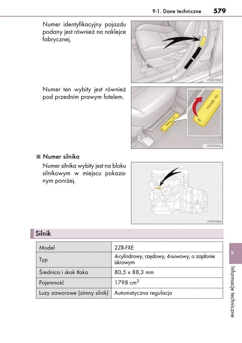 Lexus CT200h instrukcja obslugi / page 579