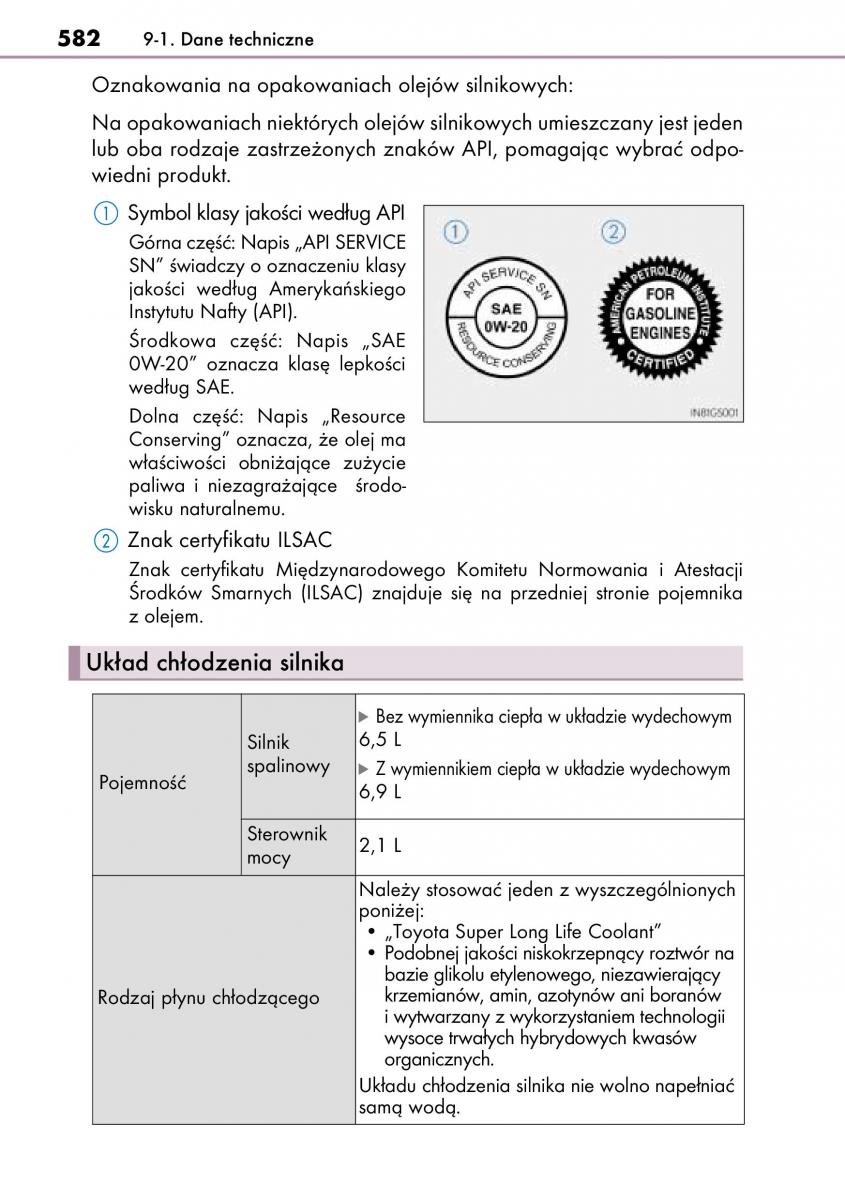 Lexus CT200h instrukcja obslugi / page 582