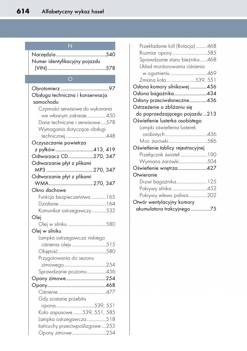 Lexus CT200h instrukcja obslugi / page 614