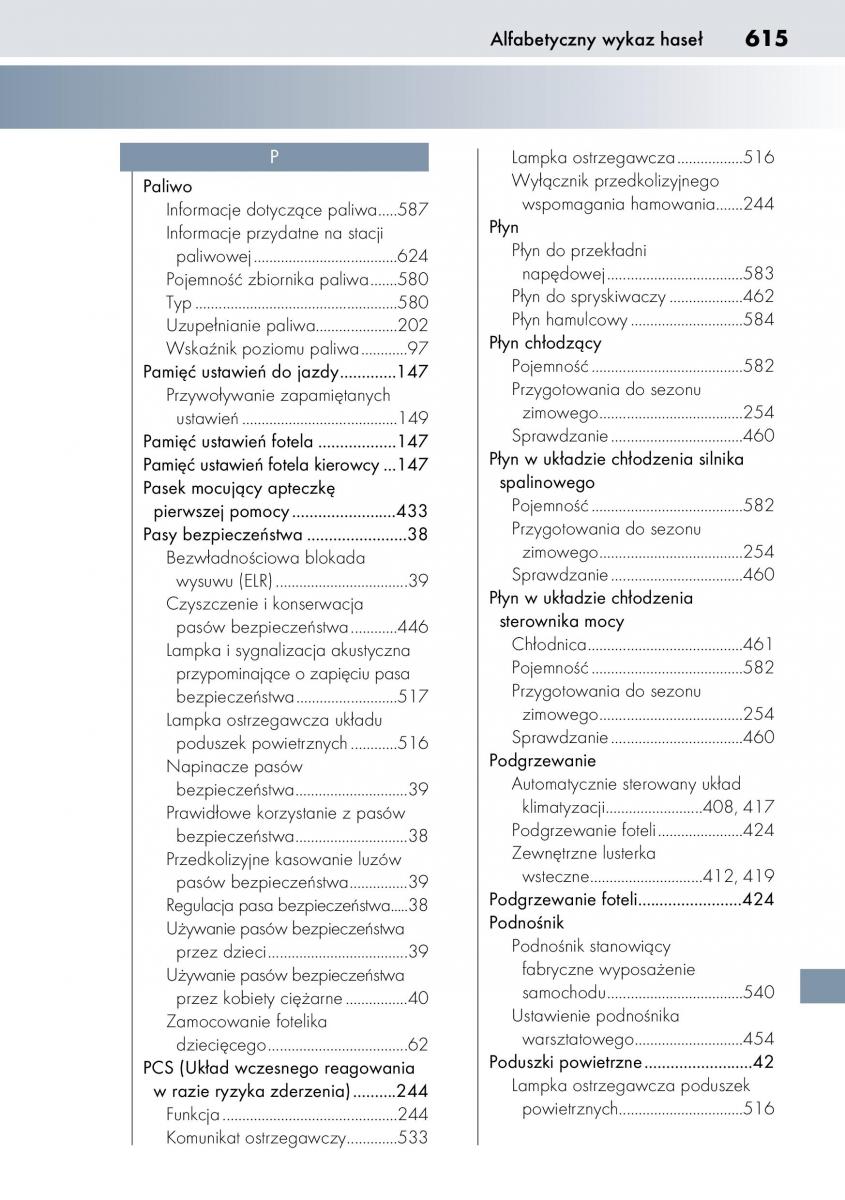Lexus CT200h instrukcja obslugi / page 615