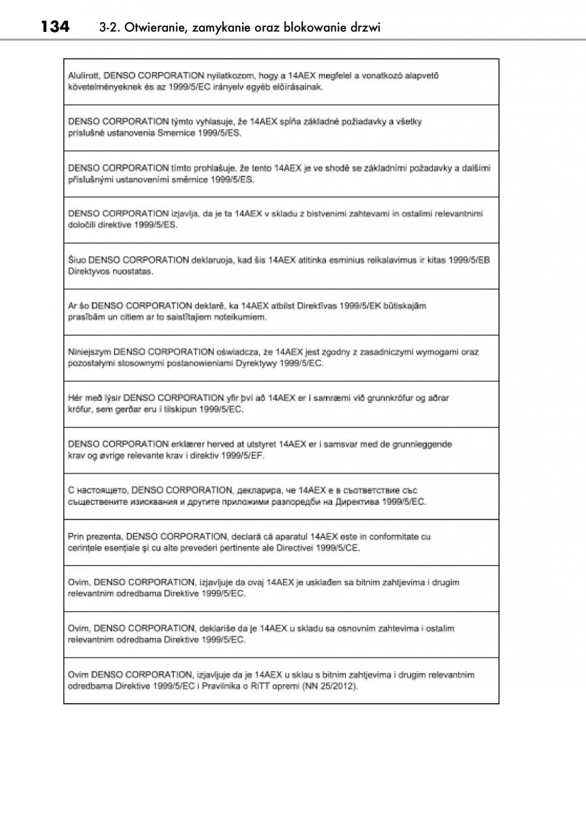 Lexus CT200h instrukcja obslugi / page 134