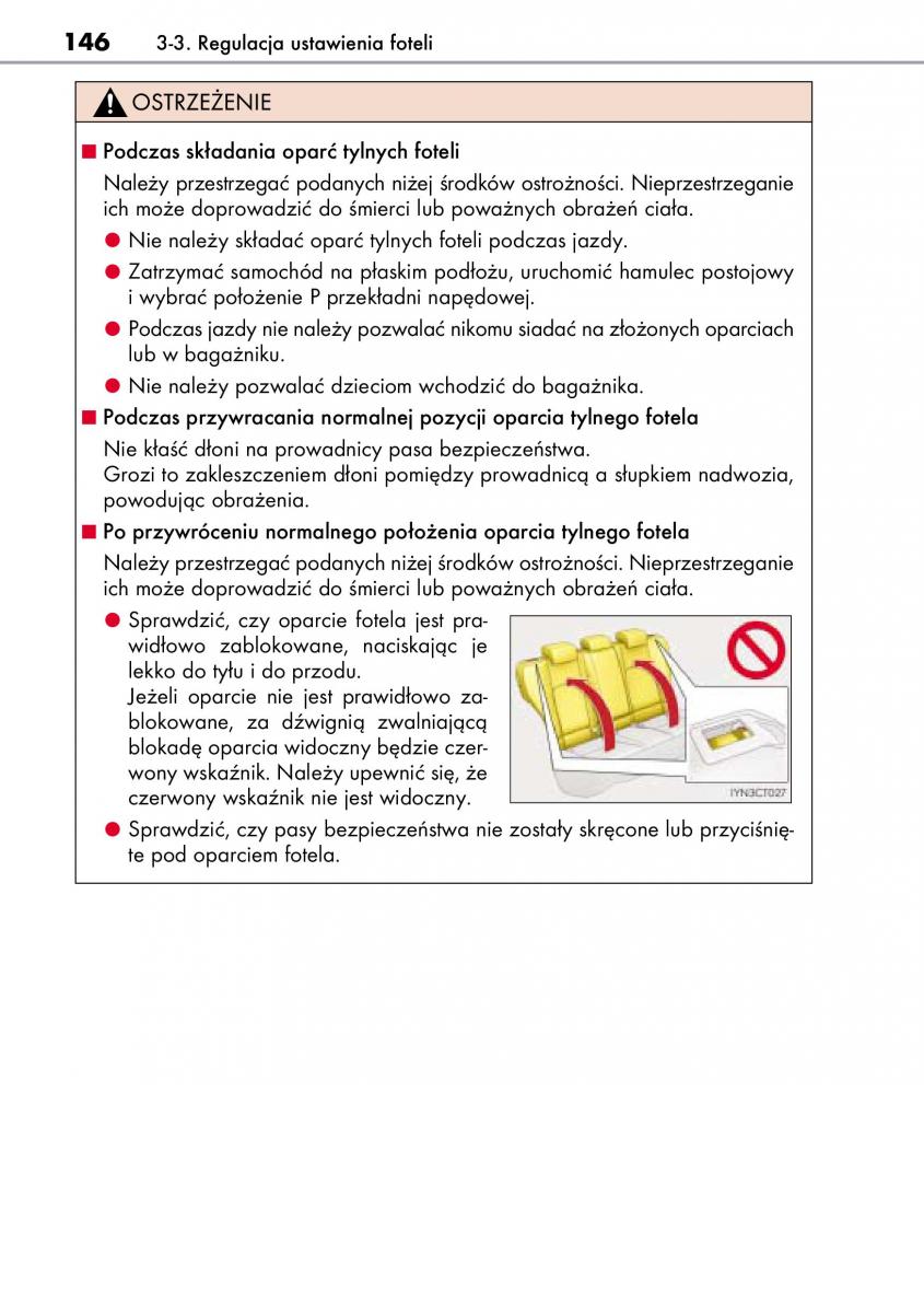 Lexus CT200h instrukcja obslugi / page 146