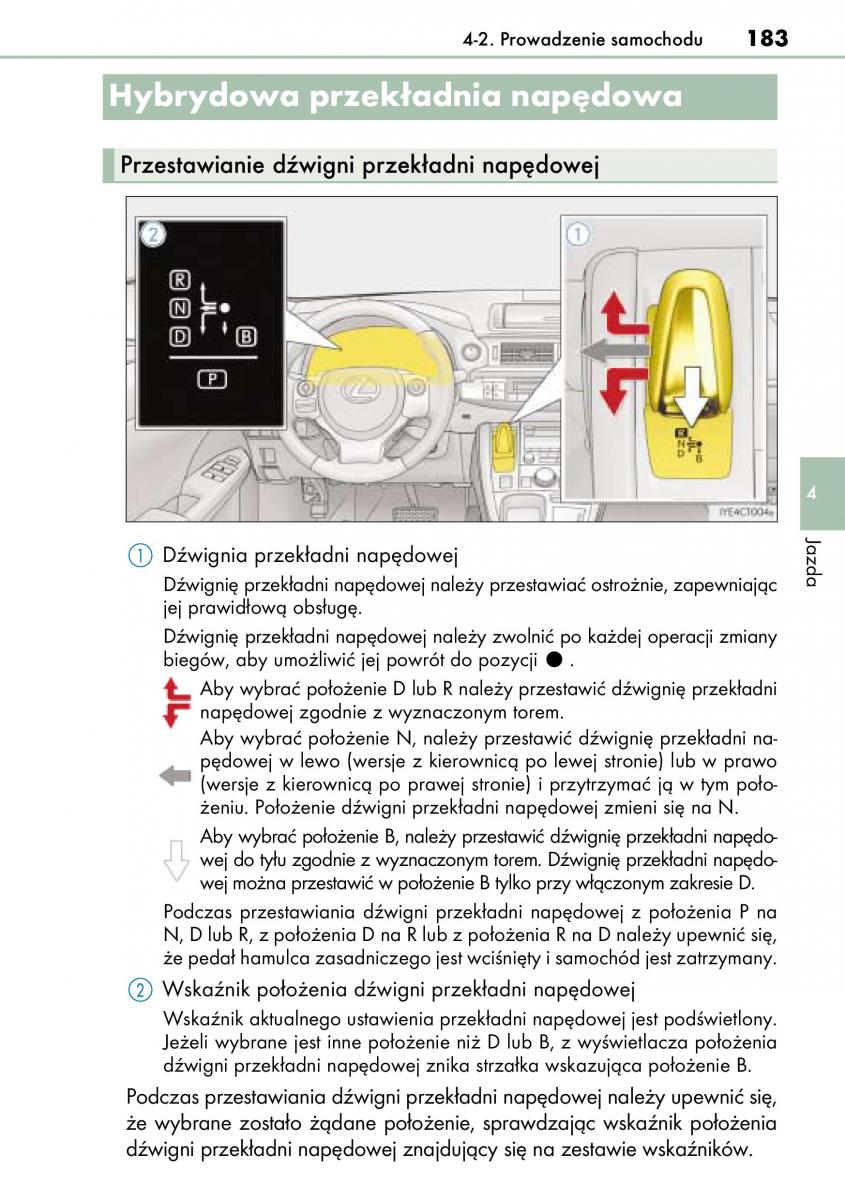 Lexus CT200h instrukcja obslugi / page 183