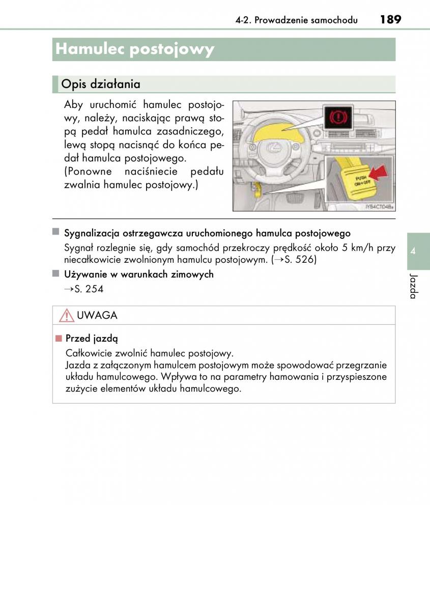 Lexus CT200h instrukcja obslugi / page 189