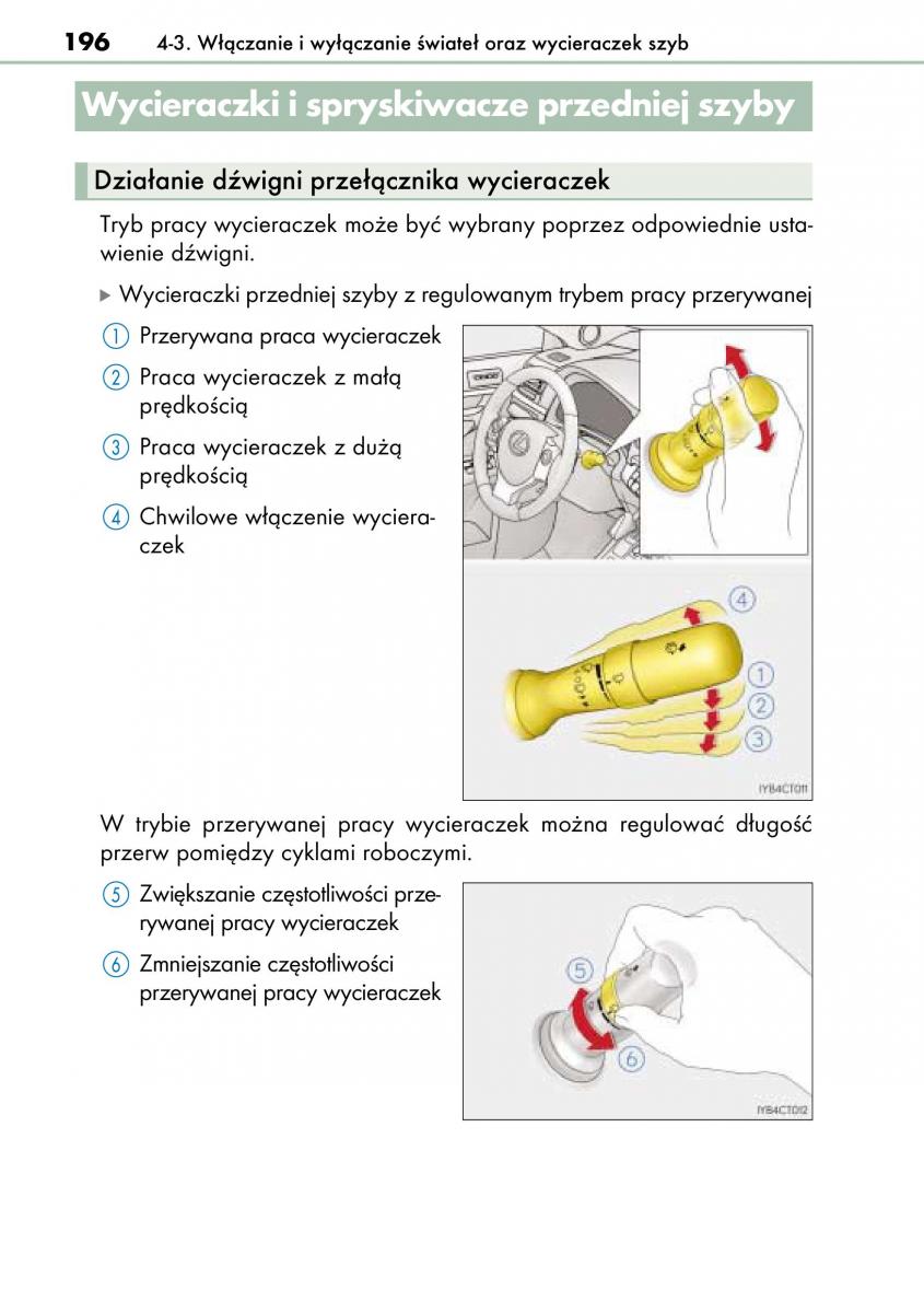 Lexus CT200h instrukcja obslugi / page 196