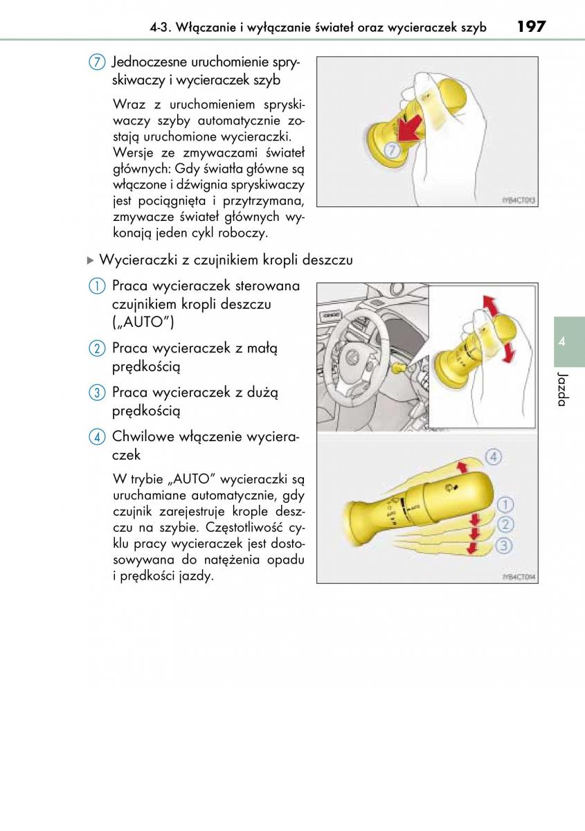 Lexus CT200h instrukcja obslugi / page 197