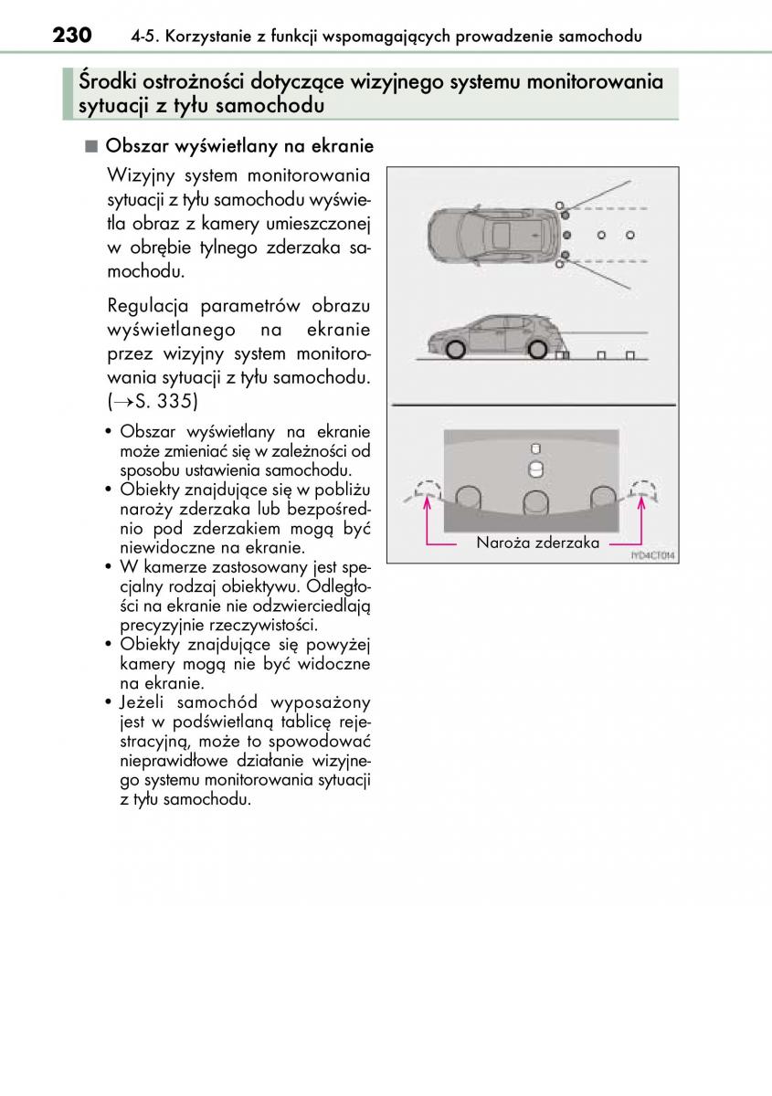 Lexus CT200h instrukcja obslugi / page 230